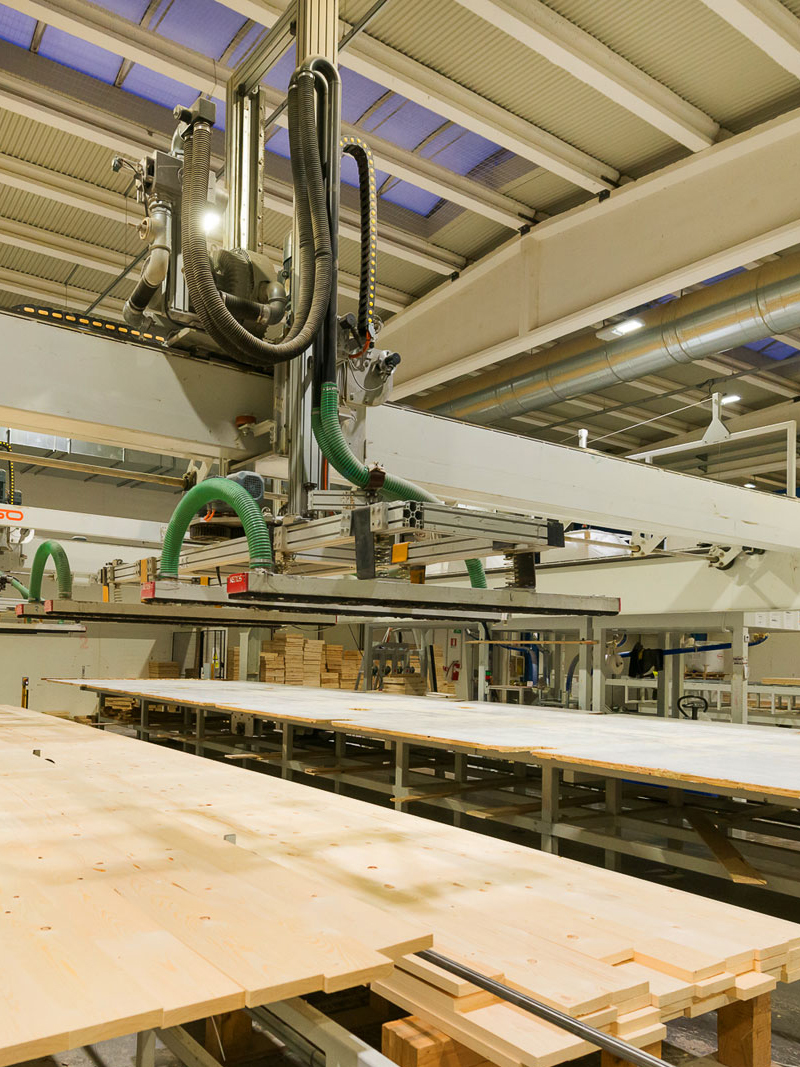Production of certified CLT panels by XLAM Dolomiti
